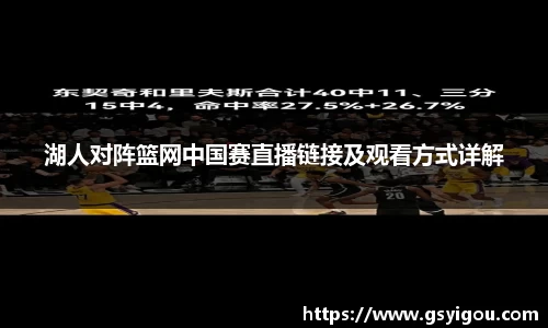 湖人对阵篮网中国赛直播链接及观看方式详解